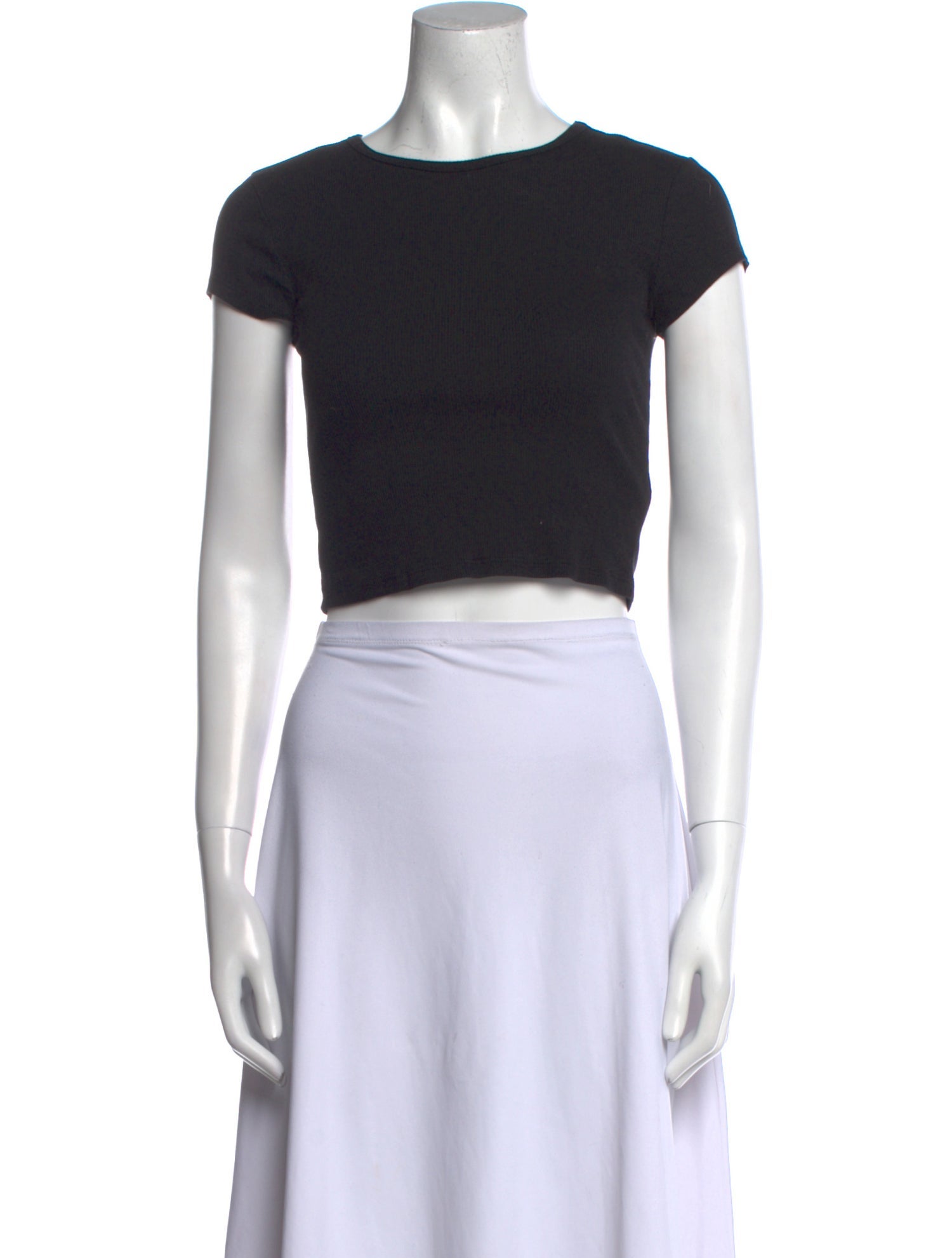 Reformation Scoop Neck Short Sleeve Crop Top