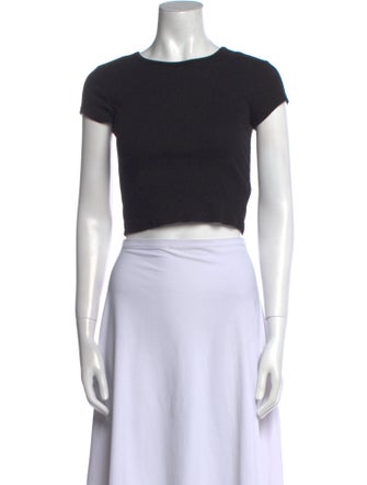 Reformation Scoop Neck Short Sleeve Crop Top