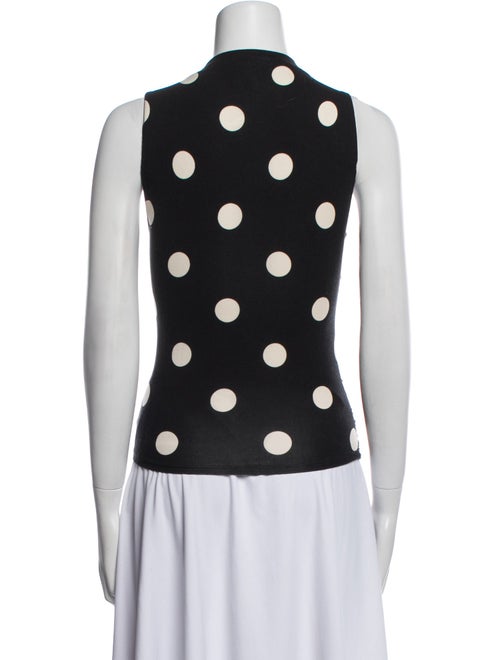 Reformation Polka Dot Print Mock Neck Top
