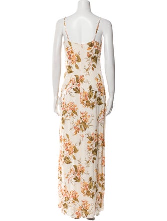 Reformation Floral Print Long Dress