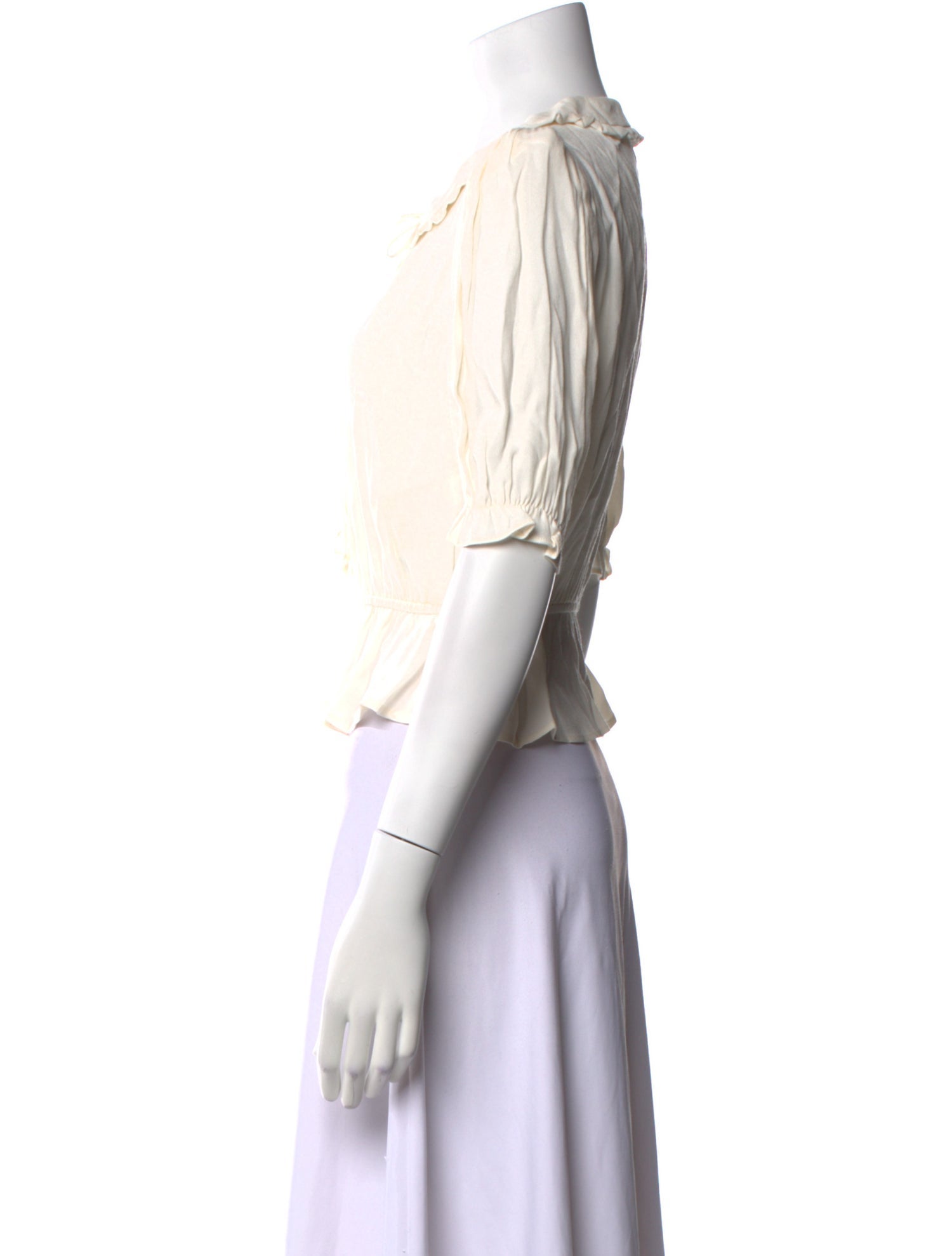 Reformation Three-Quarter Sleeve Crop Top