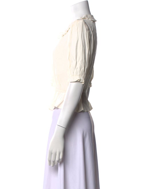 Reformation Three-Quarter Sleeve Crop Top