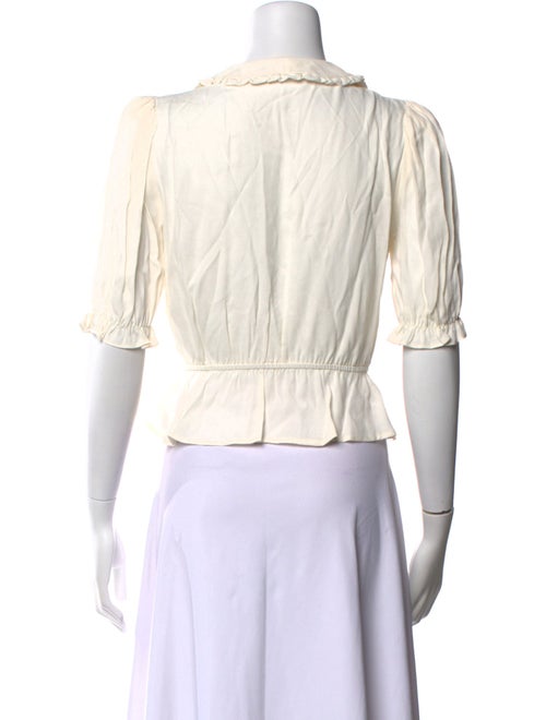 Reformation Three-Quarter Sleeve Crop Top