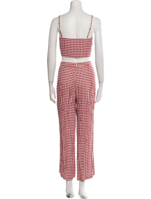 Reformation Plaid Print Pant Set