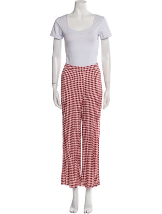 Reformation Plaid Print Pant Set