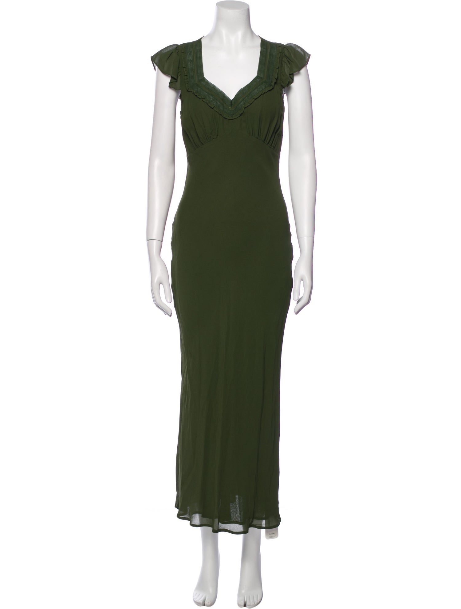 Reformation V-Neck Long Dress