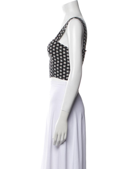 Reformation Printed Square Neckline Crop Top