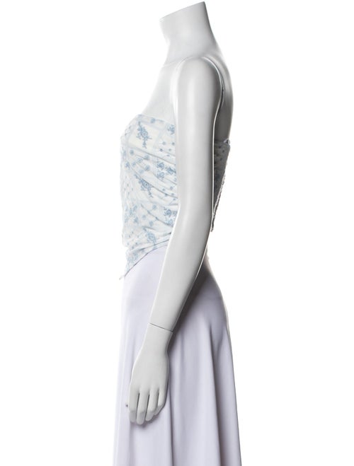 Reformation Lace Pattern Strapless Crop Top