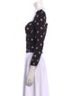 Reformation Polka Dot Print Square Neckline Crop Top