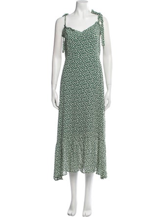 Reformation Floral Print Long Dress
