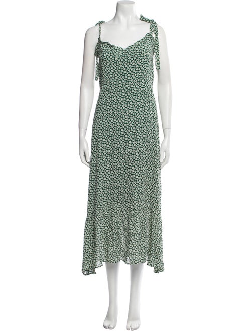 Reformation Floral Print Long Dress