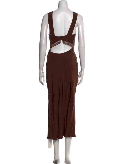 Reformation Silk Cutout Accent Nightgown