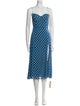 Reformation Polka Dot Print Midi Length Dress