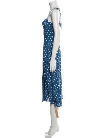 Reformation Polka Dot Print Midi Length Dress