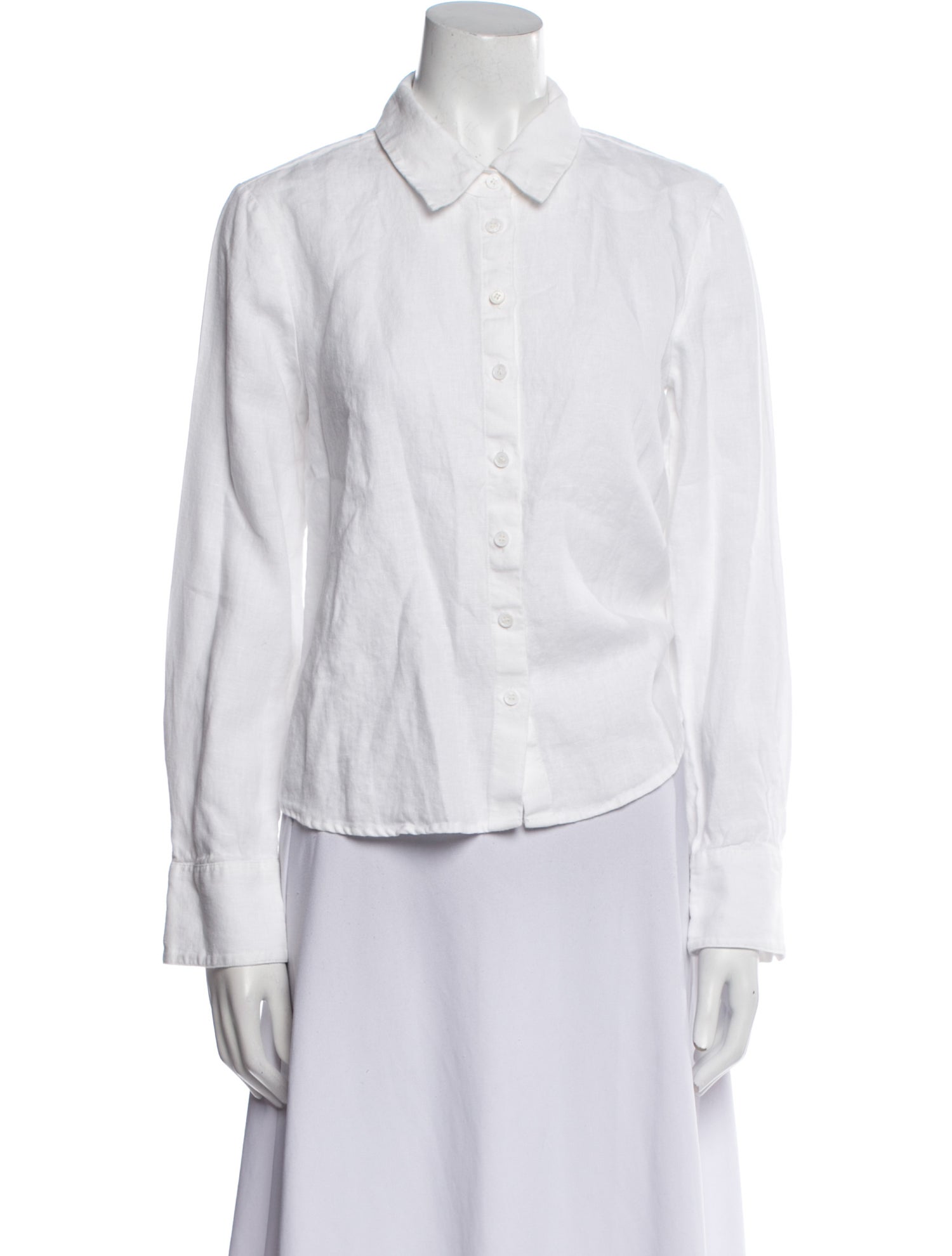 Reformation Linen Long Sleeve Button-Up Top