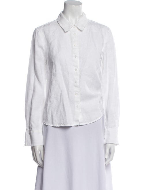 Reformation Linen Long Sleeve Button-Up Top