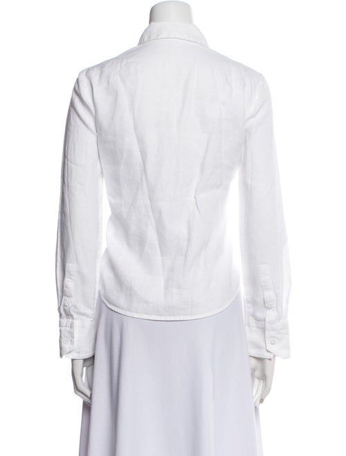 Reformation Linen Long Sleeve Button-Up Top