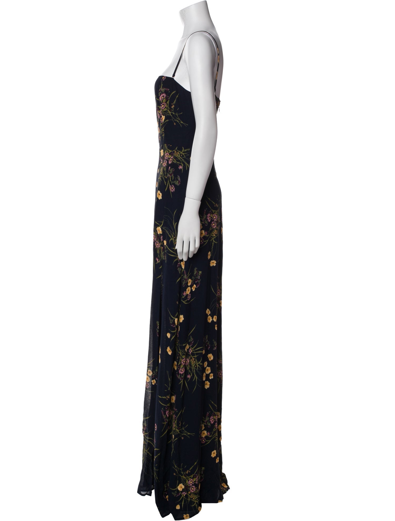 Reformation Floral Print Long Dress