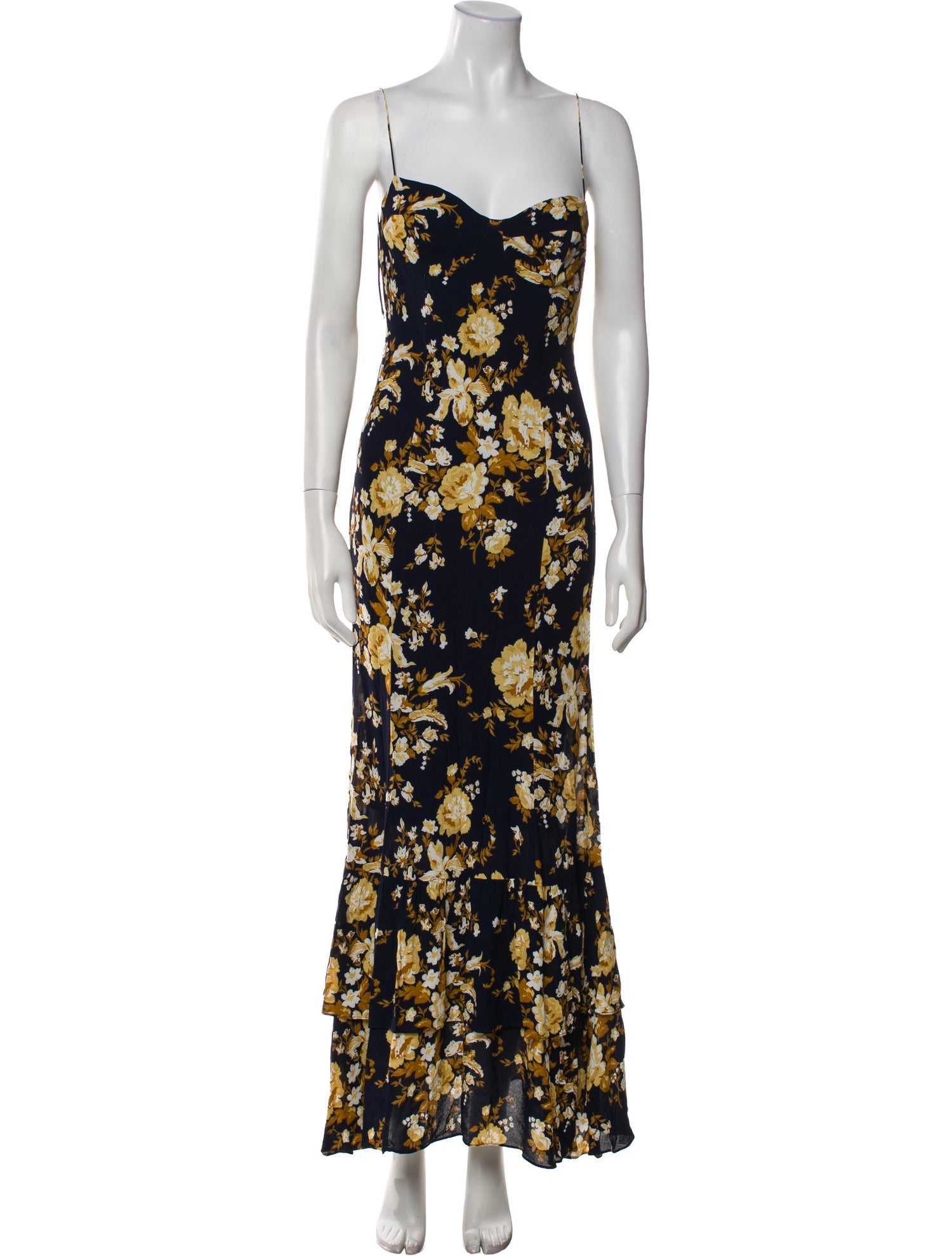 Reformation Floral Print Long Dress