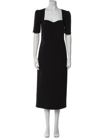 Reformation Square Neckline Midi Length Dress