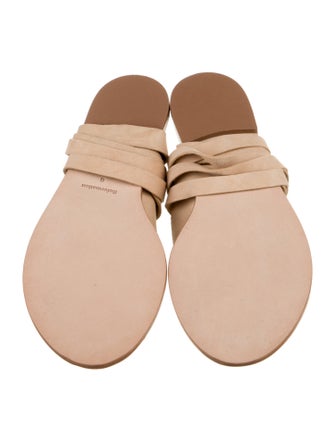 Reformation Suede T-Strap Sandals