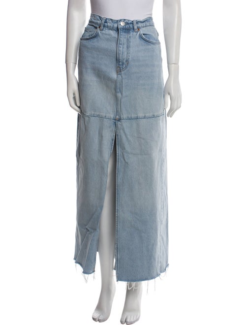 Reformation Distressed Accents Long Skirt