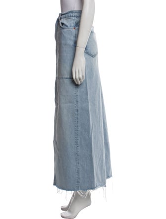 Reformation Distressed Accents Long Skirt