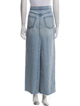 Reformation Distressed Accents Long Skirt