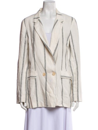 Reformation Linen Striped Blazer