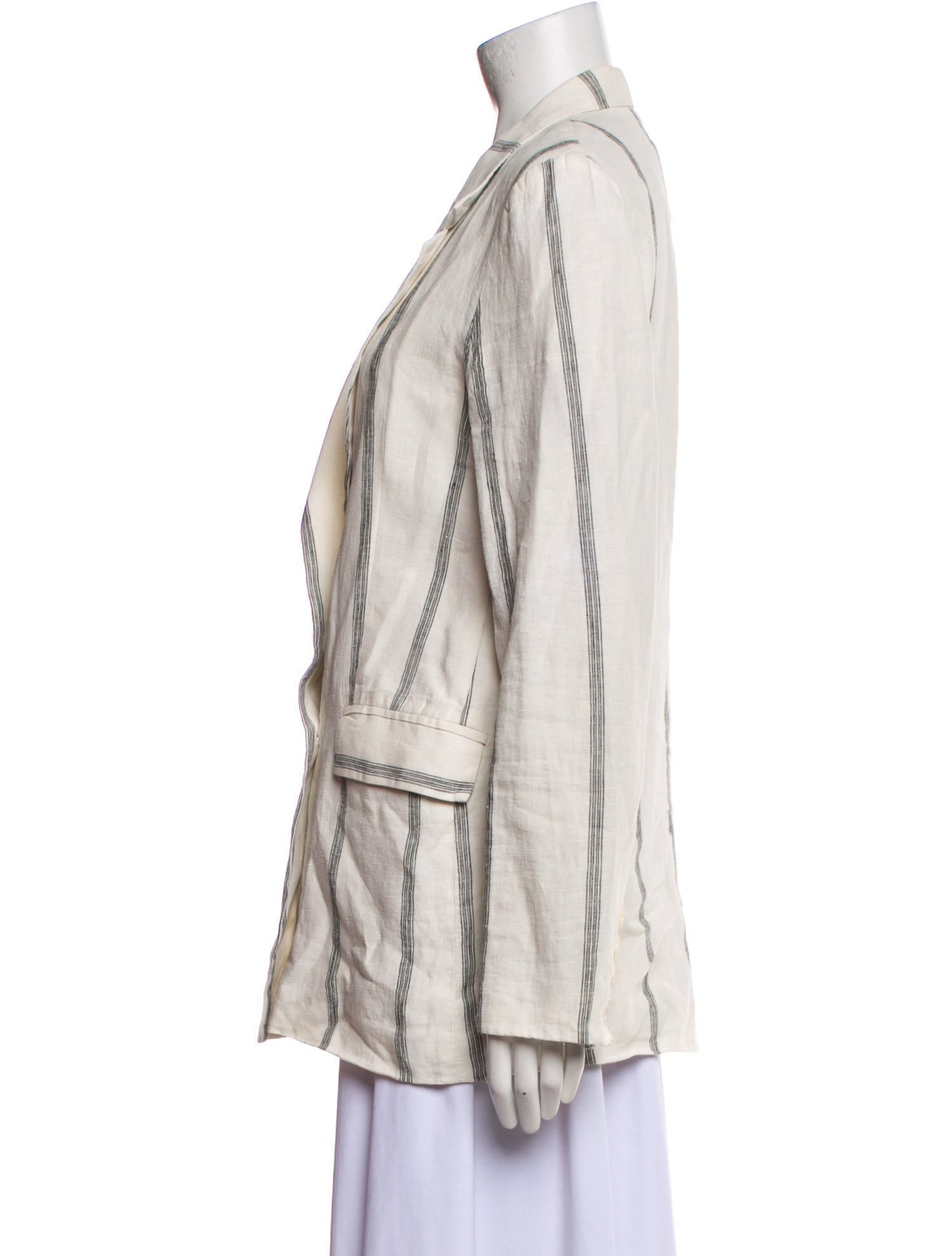 Reformation Linen Striped Blazer