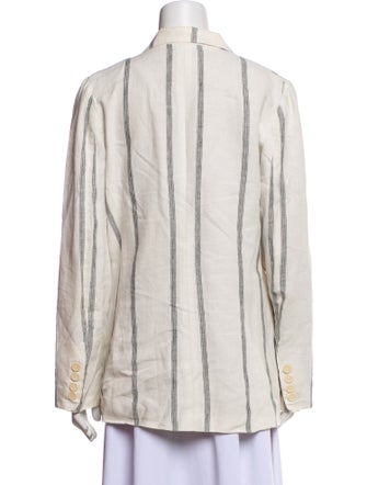 Reformation Linen Striped Blazer