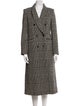 Reformation Linen Houndstooth Print Peacoat