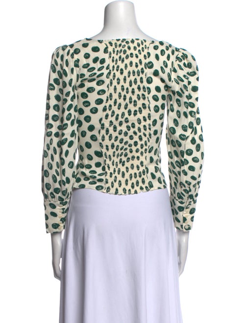 Reformation Printed Square Neckline Crop Top