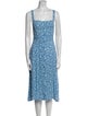 Reformation Floral Print Midi Length Dress