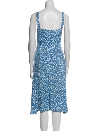 Reformation Floral Print Midi Length Dress