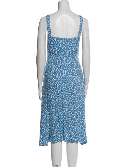 Reformation Floral Print Midi Length Dress