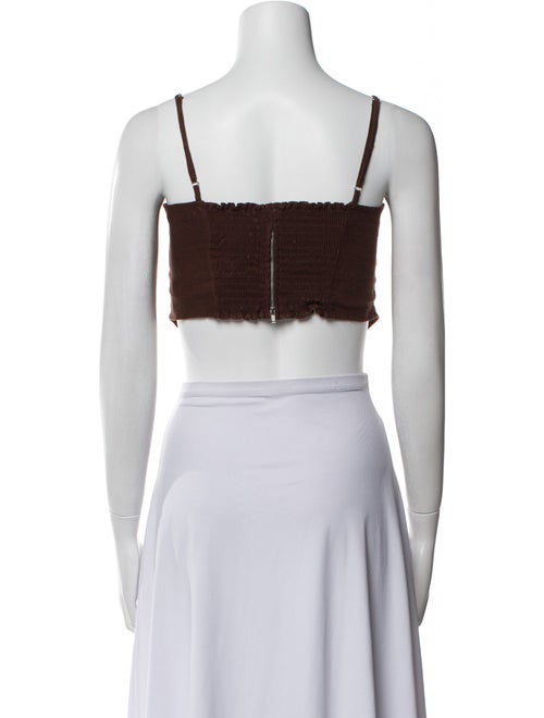 Reformation Linen Square Neckline Crop Top