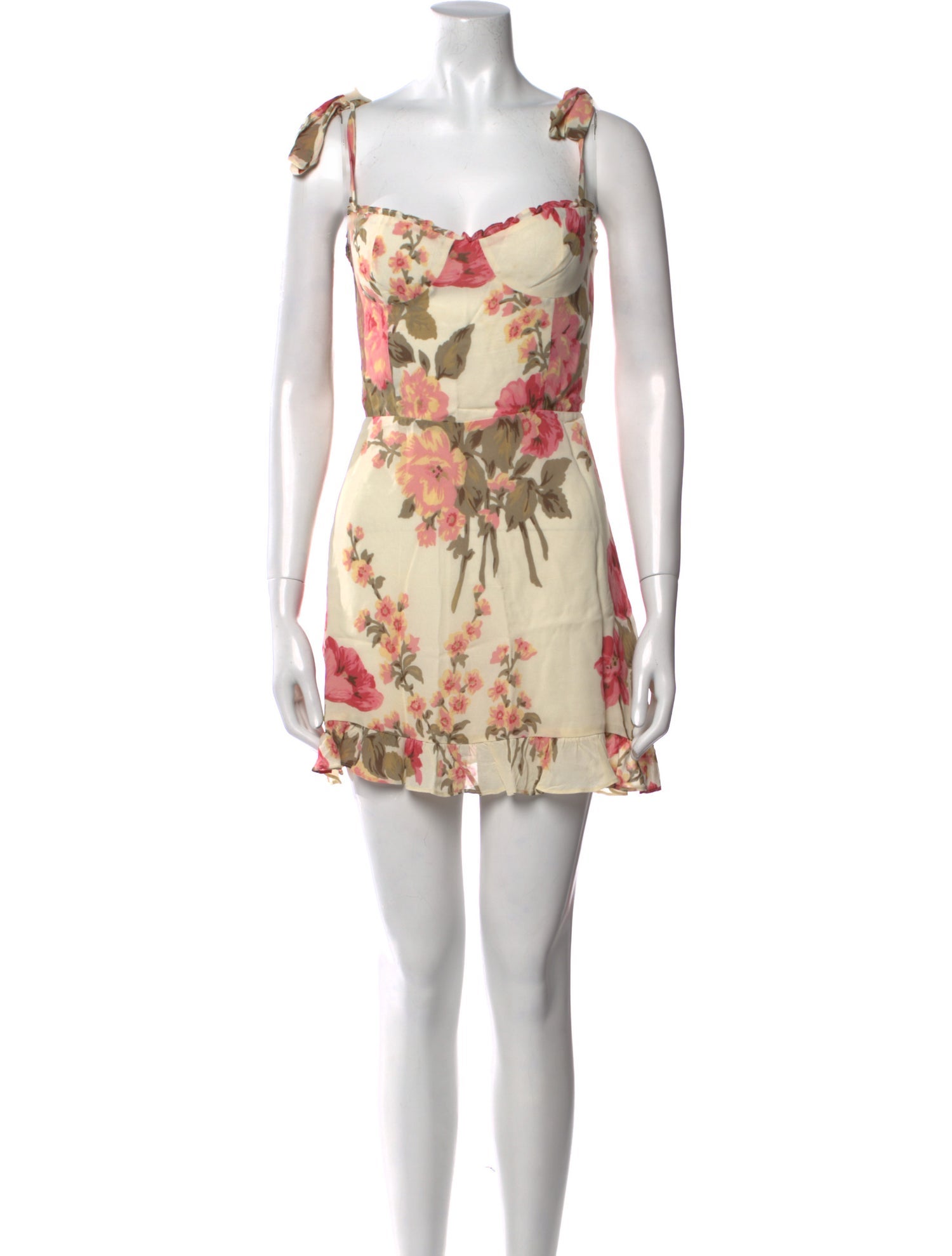 Reformation Floral Print Mini Dress