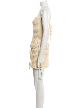 Reformation Lace Pattern Crochet Trim Skirt Set