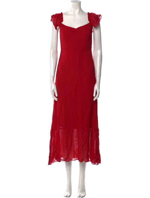 Reformation Square Neckline Long Dress