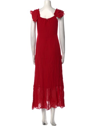 Reformation Square Neckline Long Dress