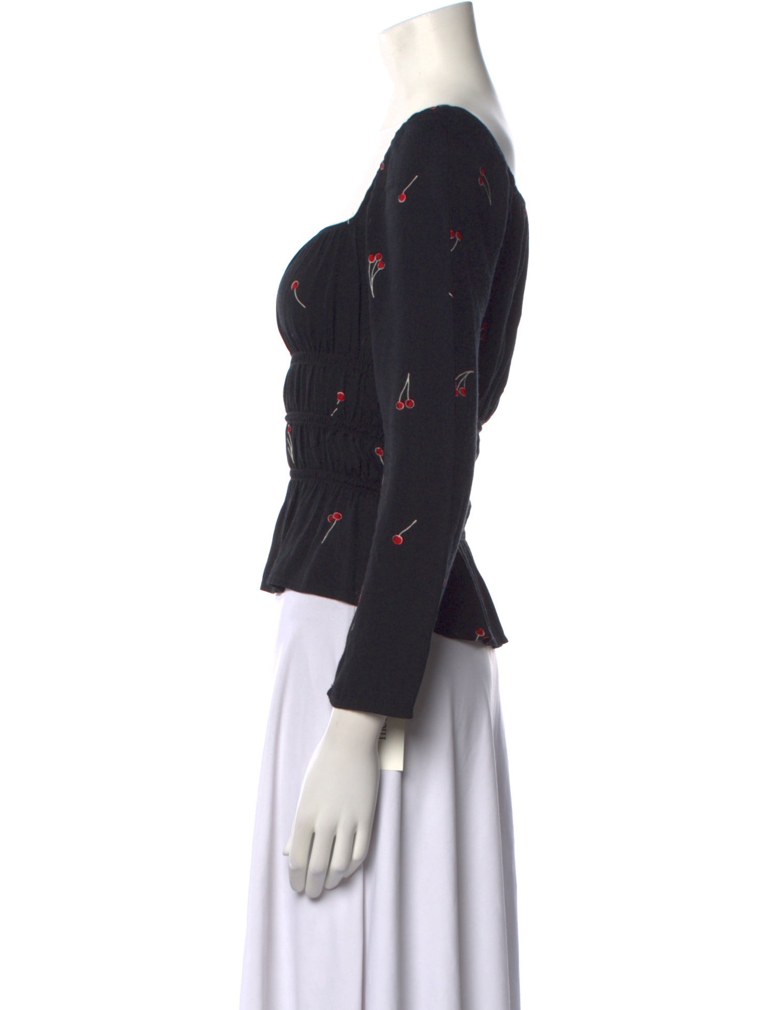 Reformation Printed Square Neckline Crop Top