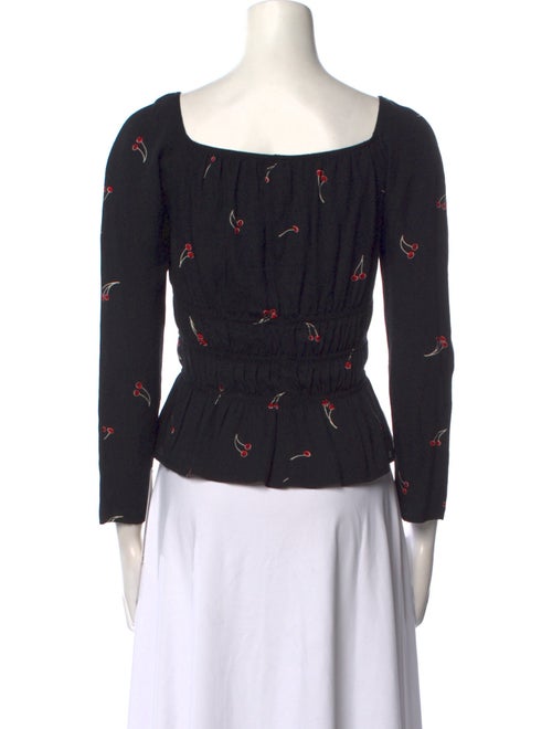 Reformation Printed Square Neckline Crop Top