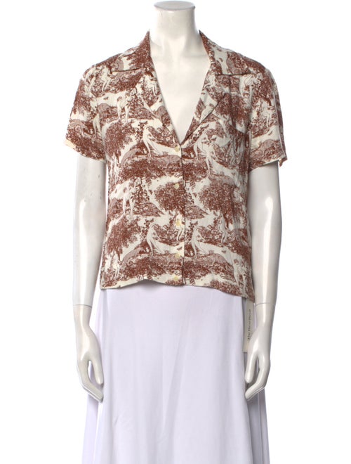 Reformation Printed Short Sleeve Top