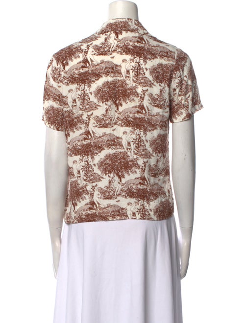 Reformation Printed Short Sleeve Top