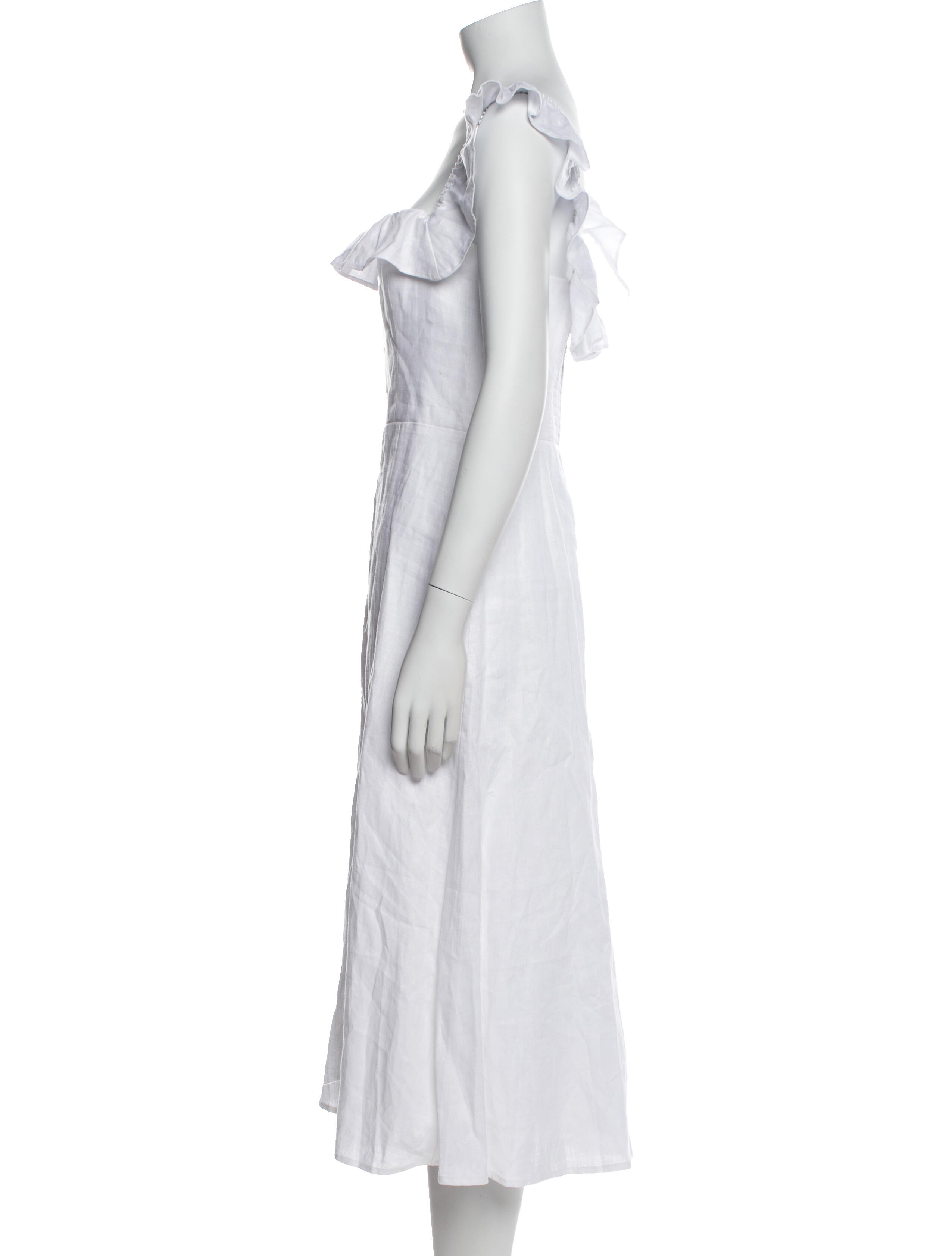 Reformation Square Neckline Midi Length Dress