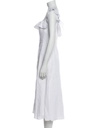 Reformation Square Neckline Midi Length Dress