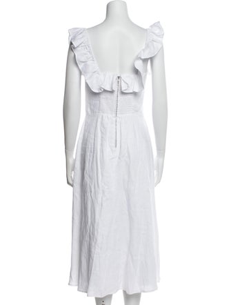 Reformation Square Neckline Midi Length Dress