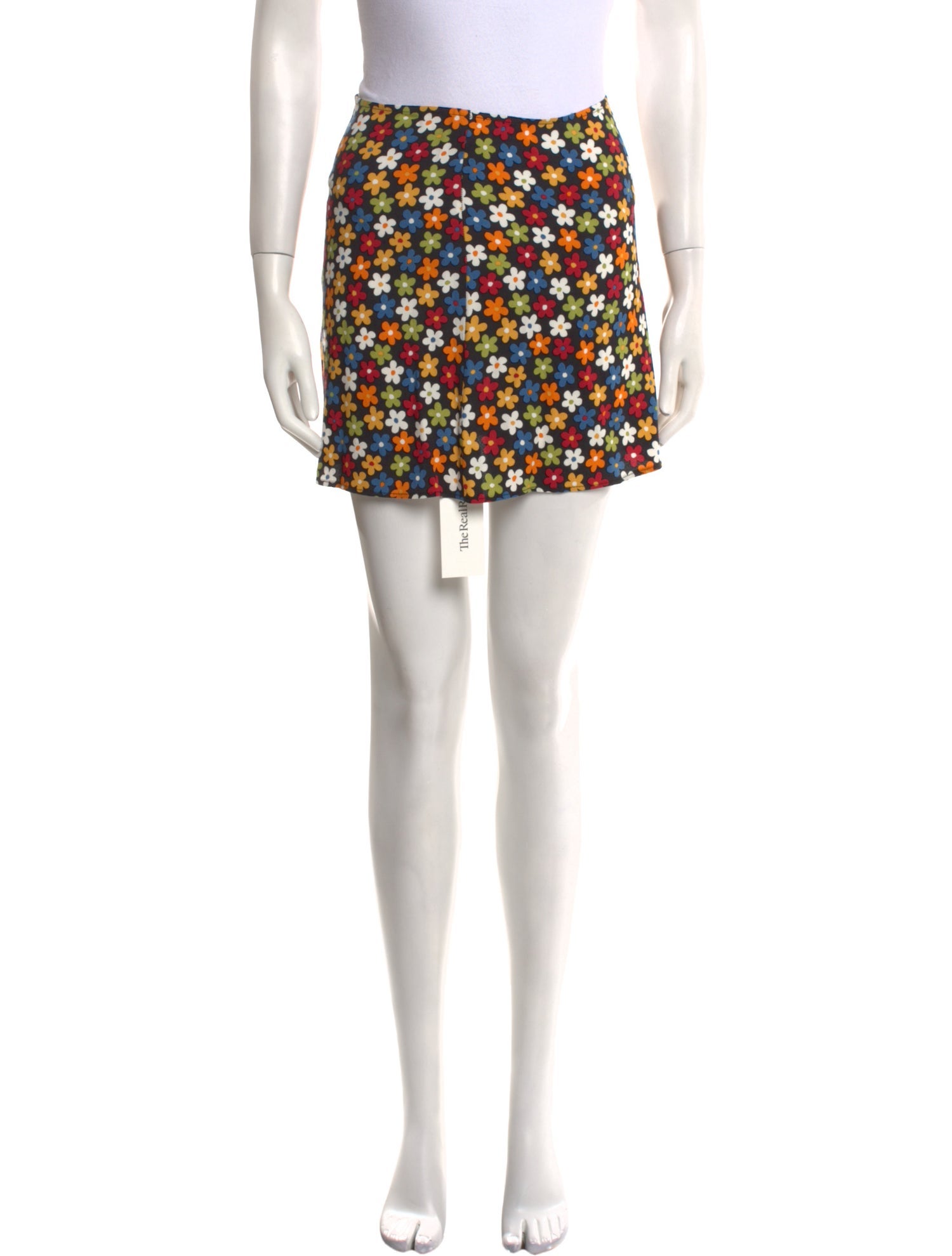 Reformation Floral Print Mini Skirt