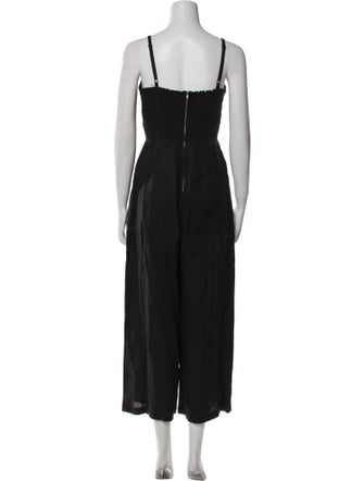 Reformation Linen V-Neck Jumpsuit
